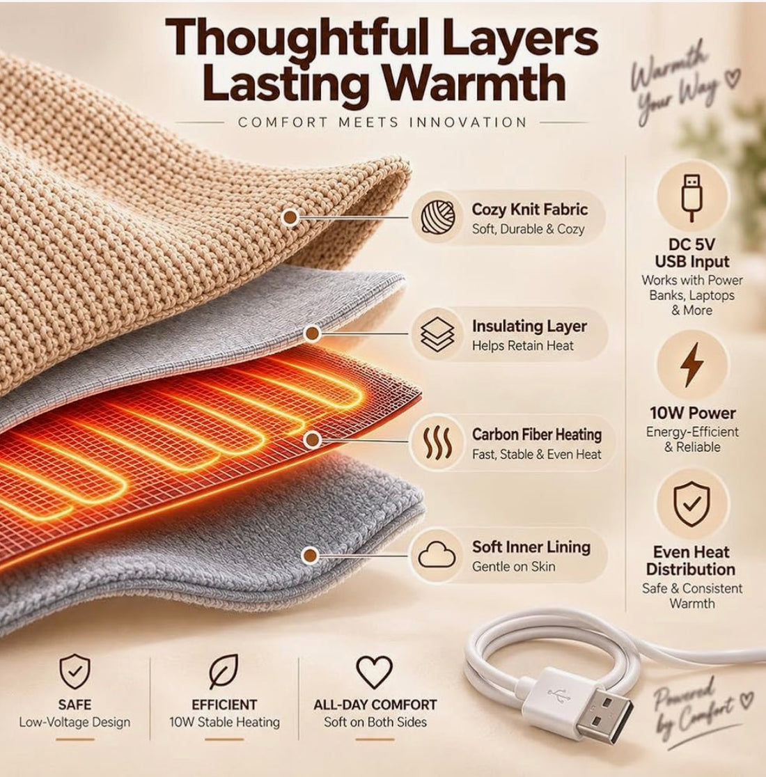 CozyCore - Heated Wearable Blanket